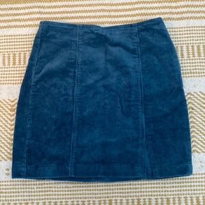 Blue corduroy skirt